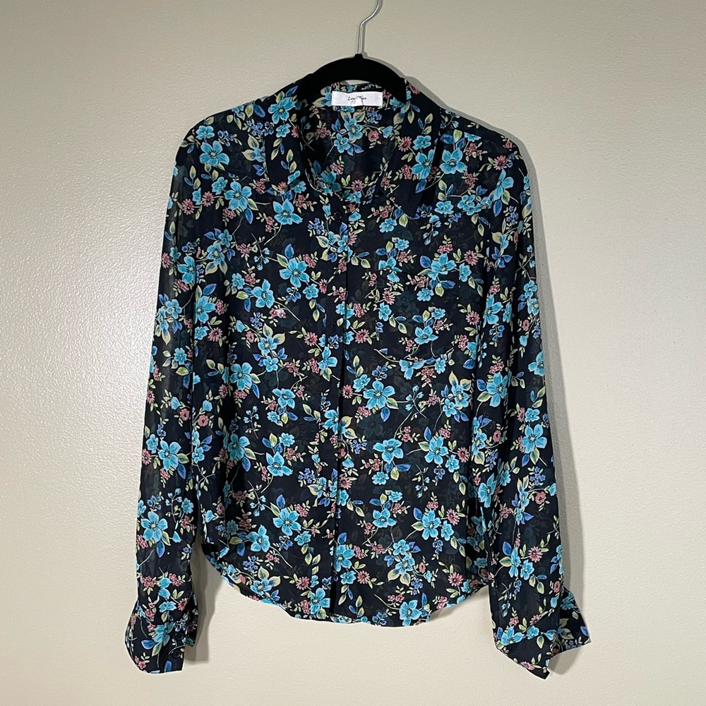 Floral Button-Up Blouse